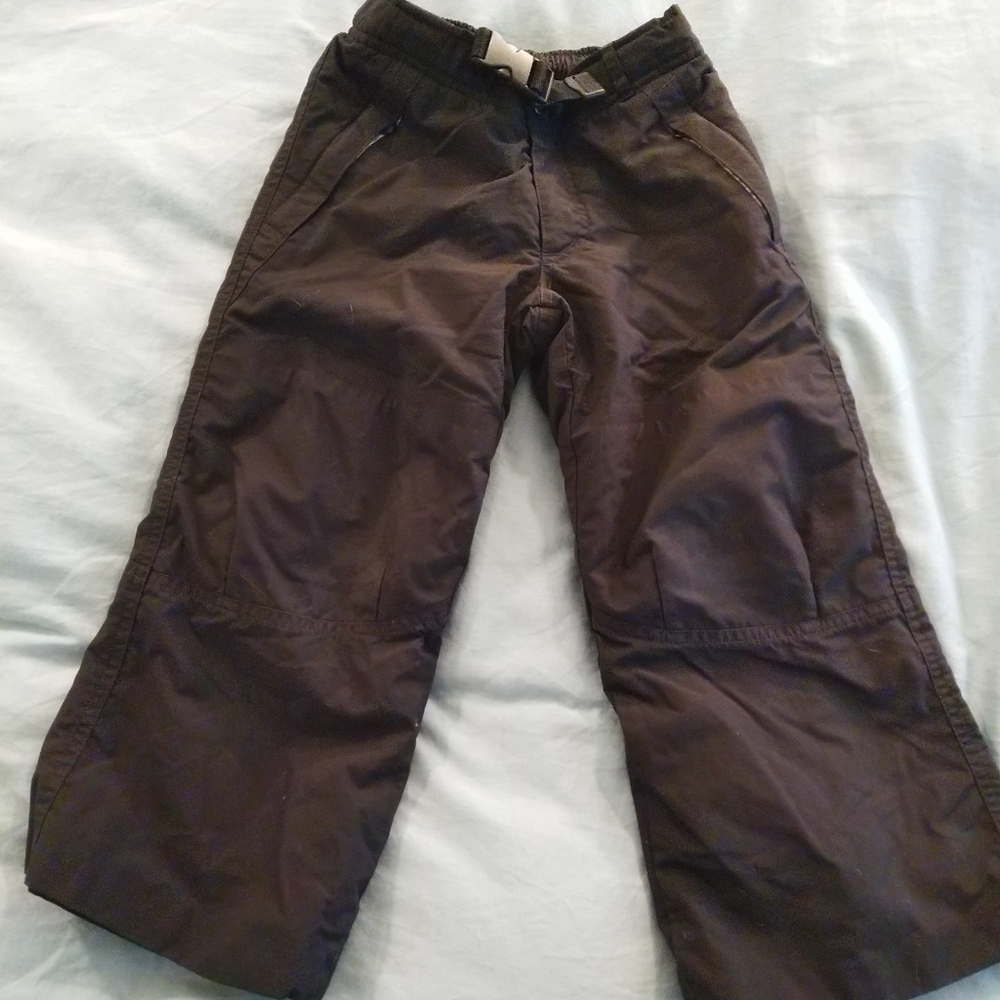 Black fleece lined REI ski and snow pants